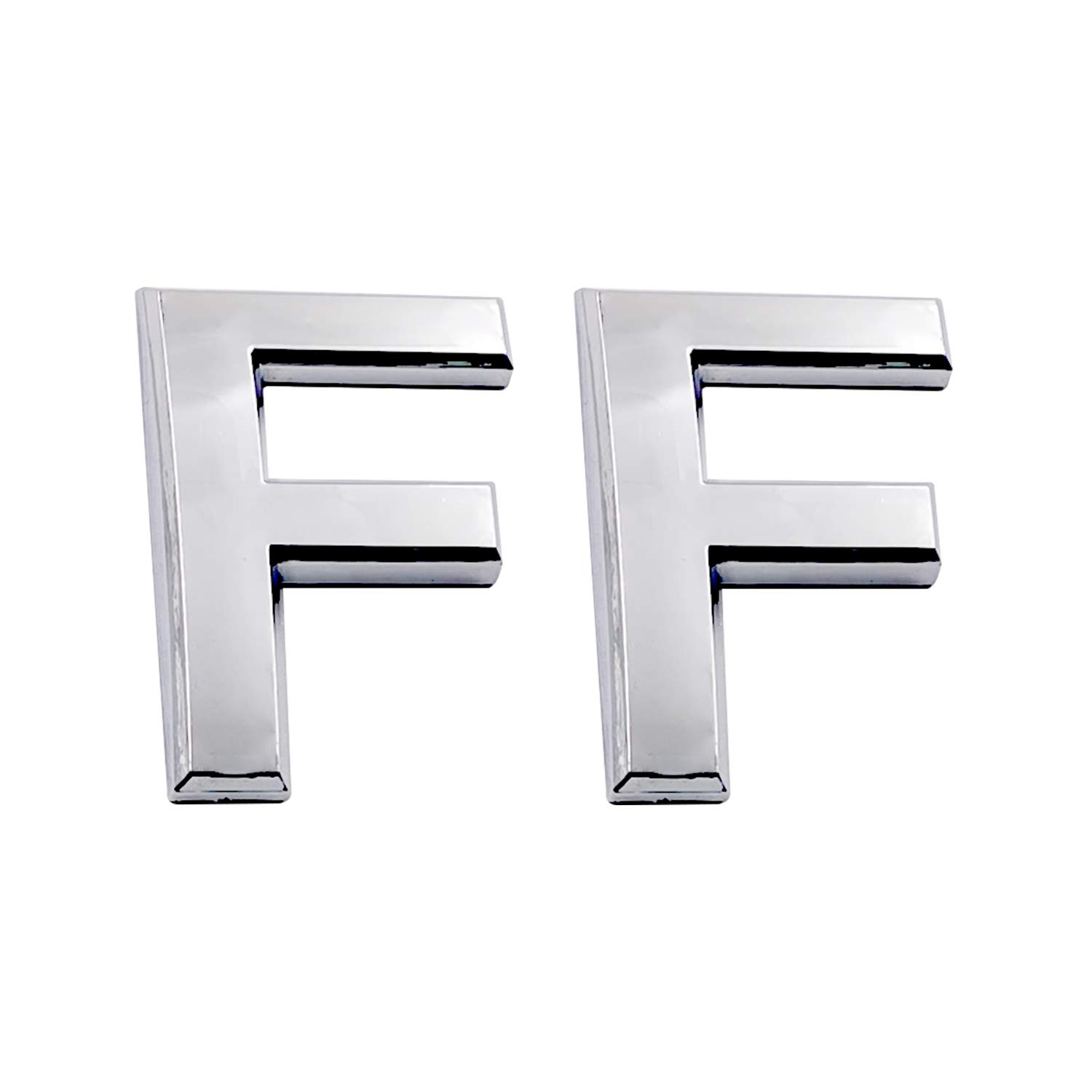 2.75 Inch Adhesive House Numbers, Mailbox numbers, Street Door Numbers, Self-stick Address Signs for Apartments, Double Silver Letter F