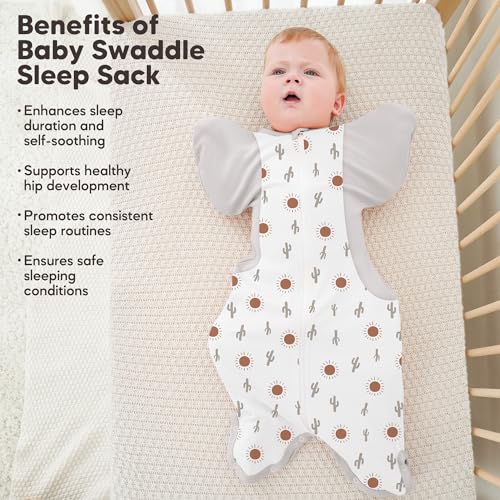 Image of Susurration 2-Pack Baby Swaddle Sleep Sacks - Swaddles for Newborns, Infant 0-1-3 Months, Baby Girls, Boys, Soft & Snug Newborn Sleep Sack, Nursery Swaddling Blankets(0-1M, 5-8lb)