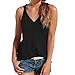 Produktbild Damen Streifen T-Shirt mit Kapuze ärmellosen Elegant Casual Tops Bluse (M, Z-Schwarz #01)
