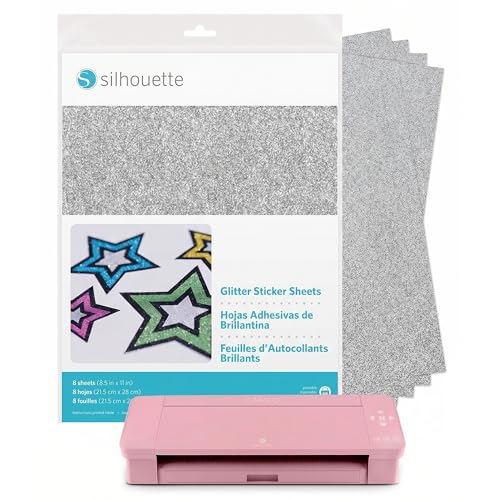 Autocollants à paillettes noir Silhouette America pour personnaliser sans colle