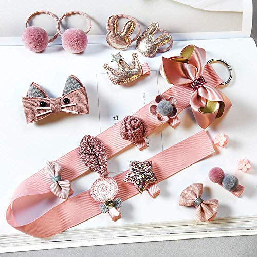 18pc Hair Accessories Combo Set, Clips & Ponytail Holders