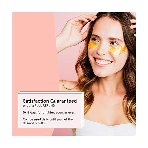 grace & stella Under Eye Mask - Christmas Gifts for Women, Christmas Gifts for Mom - Reduce Dark Circles, Puffy Eyes, Undereye Bags, Wrinkles - Gel Under Eye Patches - Vegan (24 Pairs, Gold)
