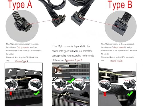 lilila-ree for Corsair 90° Angled 12VHPWR Cable – Dual 8 Pin to 16 Pin 12V-2x6 PCIe 5.0 GPU Power Cord, 16AWG 600W, Type B (4-Pin on Top Design) for RTX 5090/5080/4090 Type3/Type 4 Modular PSUs by lilila-ree - Used condition - Image 6