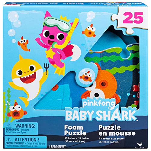 Baby Shark Puzzle in Morbida e Resistente Gommapiuma Composto da 25 Pezzi