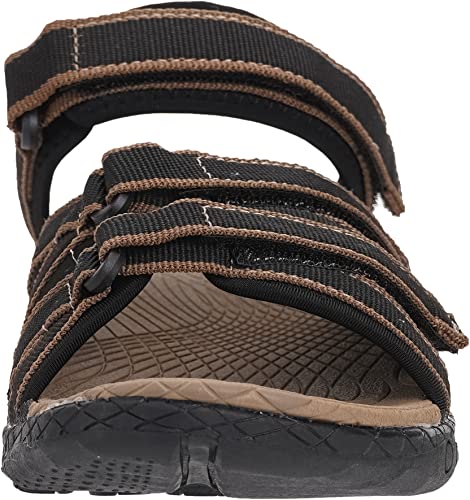 Whitin Women’s Hiking Sandals With Arch Support Female Comfortable Size 8 Cushion Sport Sandals Traps With Adjustable Hooks Wide Camping Resistant Indoor Flexible Walking C51 | Blackbrown 38 #TOP4