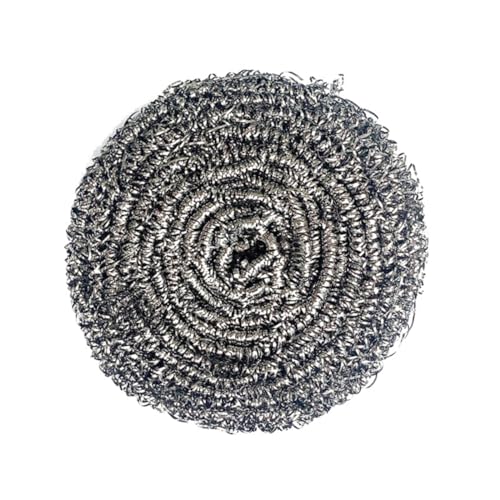 Stainless Steel Wire Metal Pot Scrubber for Kitchen Cleaning, Pack of 4 Reusable Dryer Balls for Pet Hair (Clear, One Size)