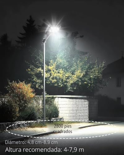 Focos led exterior solares Ofuray de 6500K impermeables IP67 con batería de 18,000 mAh 5