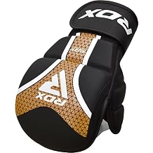RDX MMA Gloves Sparring Grappling, Maya Hide Leather Wrist Support, Cage Fighting Combat Sports Boxing Glove Training, Muay Thai, Punching Bag Kickboxing
