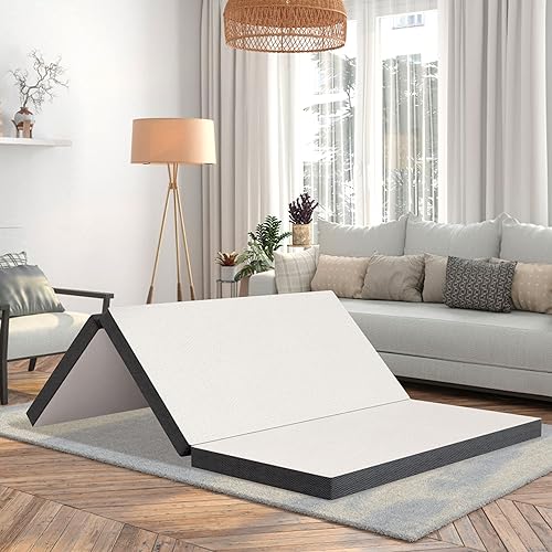 Folding Gel Memory Foam Mattress Twin 3" with Washable Cover