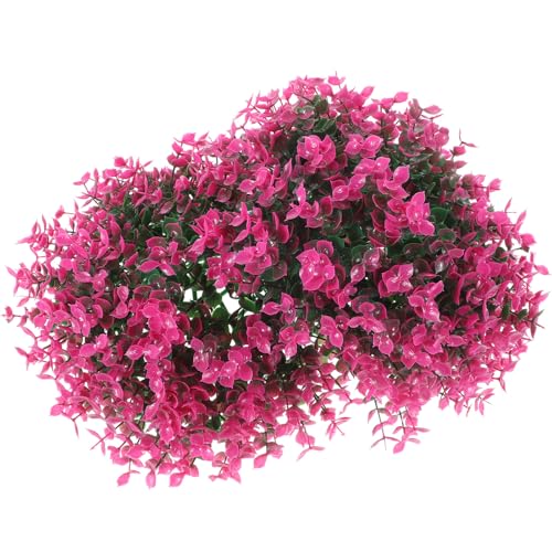 Homoyoyo Bola de Topiario Artificial de Plástico Bola Decorativa de Césped Simulado de 18 CM Color Púrpura Colgante para Decoración de Jardín Balcón Bodas y Interiores
