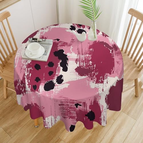 Nappe de table ronde imperméable motif léopard pour banquet - 2