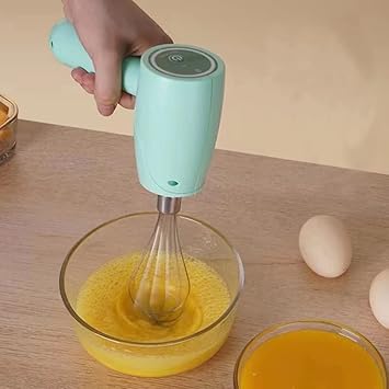 TGOPIT Hand Mixer Electric Whisk Wireless Portable Hand Whisk USB Rechargeable 3 Speeds Electric Mixer Ch