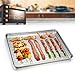 TeamFar Baking Sheet with Rack Set (3 Pans + 3 Racks), 16/12.5/9 Inch Stainless Steel Cookie Sheets Baking Pans Trays and Cooling Racks for Cooking Roasting, Non-Toxic & Heavy Duty, Dishwasher Safe