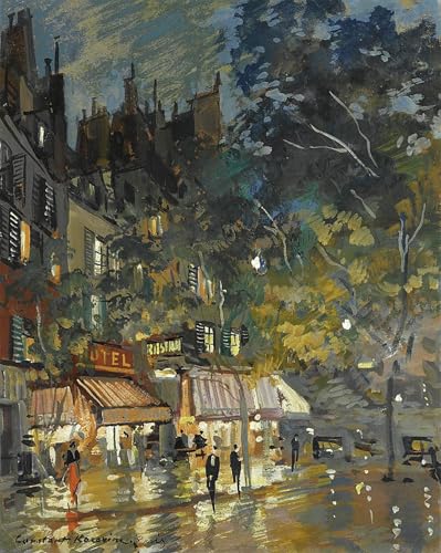 Lienzo de pintura vintage de París | Arte mural SERENDIPITP 60x90cm de alta calidad