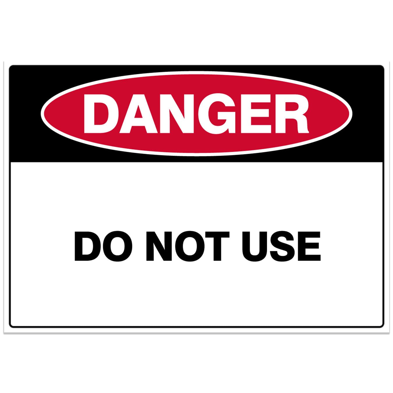 Danger Do Not Use Safety Sign Metal Tin Sign 8 x 12 inch for Industrial & Commercial