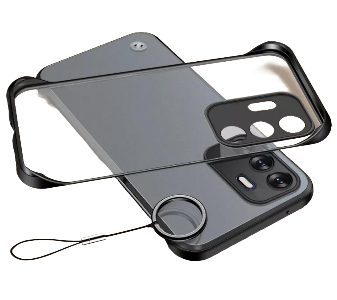 REALCASE Vivo V23e 5G / Vivo Y75 4G Back Cover Case | Stylish Frameless Matte Skin | Soft TPU Shock Proof Bumper Back Cover for Vivo V23e 5G/ Vivo Y75 4G (Black) (B0B3HMC3YY) Amazon Price History, Amazon Price Tracker