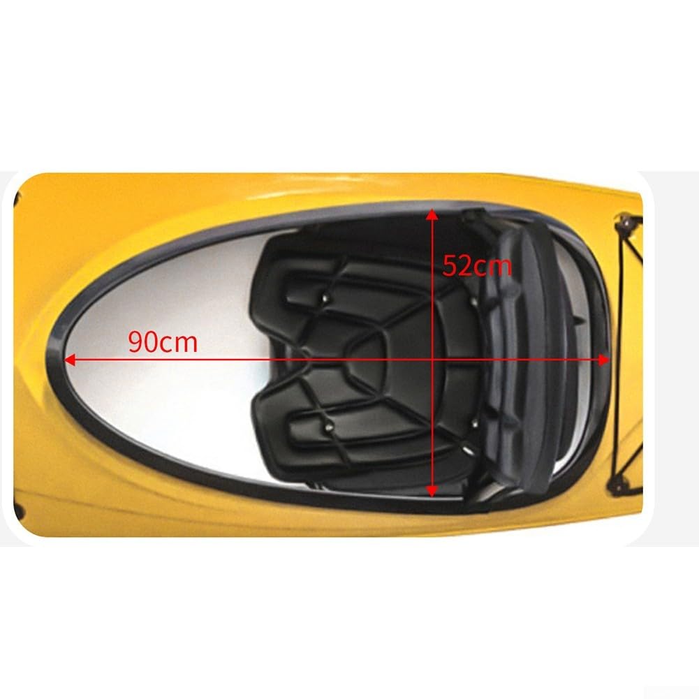 Gonne spray per kayak, impermeabile, copertura in neoprene per canoe pozzetto da 90 x 52 cm, nero