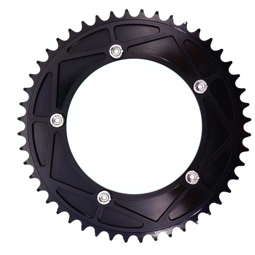 Platos para Bicicletas Plato 130 BCD piñón Fijo Bicicleta de Pista Fixie Redondo 42T 46T 48T 50T 52t 54 58t 60t Rueda Dentada 130bcd Plato Ovalado 32 MTB (Color : 50T)