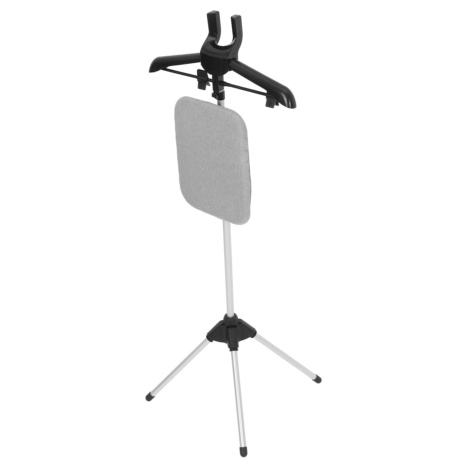 BESPORTBLE Soporte para Planchado Tabla Integrada, Negro, Plegable | 1 Base de Cuatro Patas Aleación de Aluminio y Plástico Altura 90-160cm