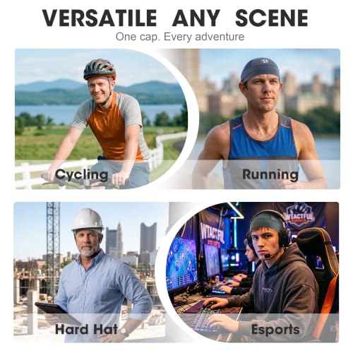 Image of WTACTFUL 3-Pack Breathable Mesh Skull Cap Helmet Liner for Men Women Summer
