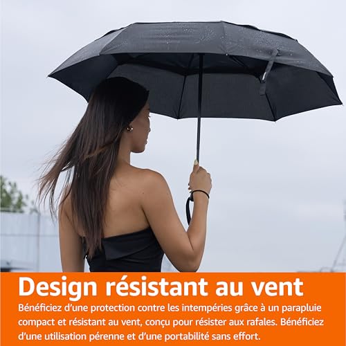 Accessoires Voyage Cabine : Amazon Basics Parapluie de voyage automatique, compact, diamètre : ... – Image 6