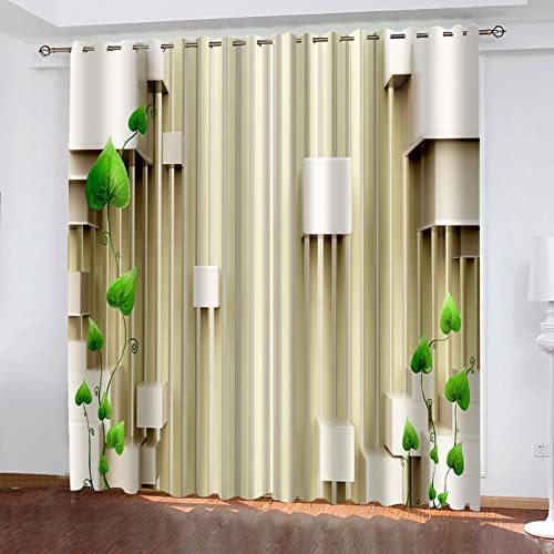 AMDXD Cortina extensible multicolor para el día de la noche, con rayas verticales, en forma de corazón, cortina de poliéster, 274 x 214 cm