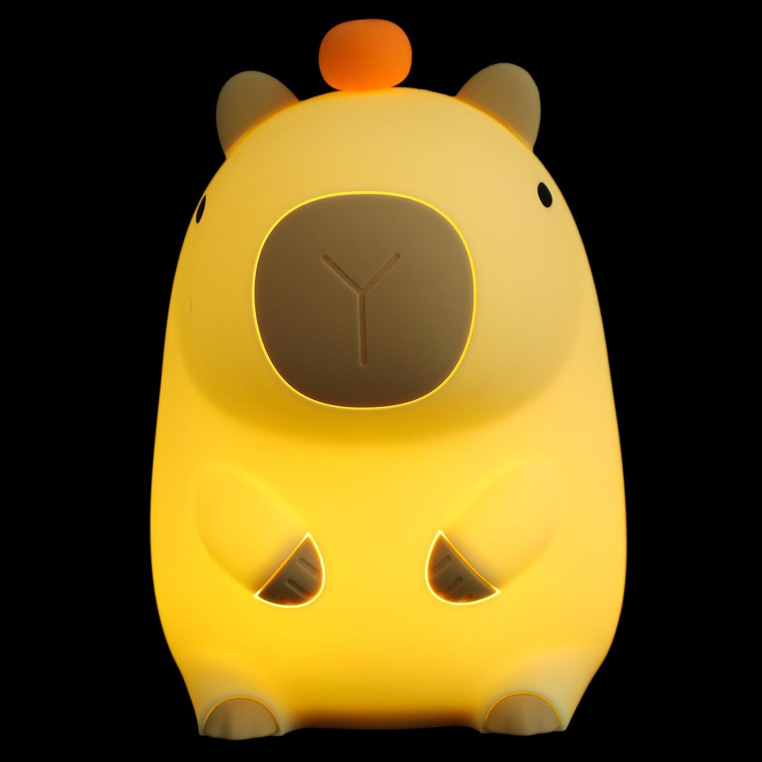 Silicone Night Light Cute Capybara Portable Touch Lamp USB Rechargeable Nursery Light Bedside Animal Lamp for Bedroom Living Room