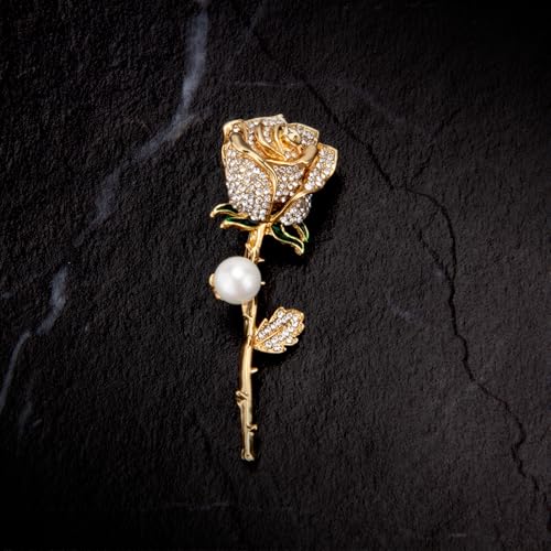 Image of Wynameleri Lapel Pins Brooch Fashion Design with Pearl in Gift Box
