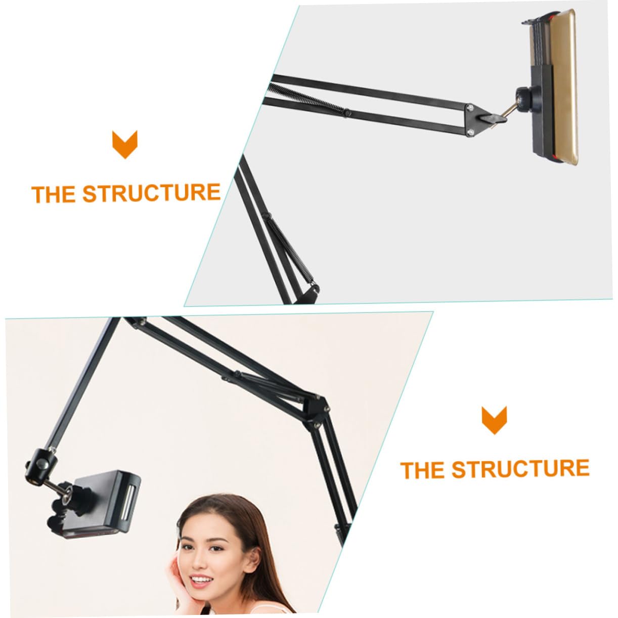 KOMBIUDA Soporte para Teléfono Móvil Telescópico Ajustable Soporte De Metal Plegable para Escritorio Simple para Teléfono Celular