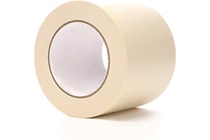 Wide Masking Tape: 4 Inch x 180 Feet of Crepe Protection