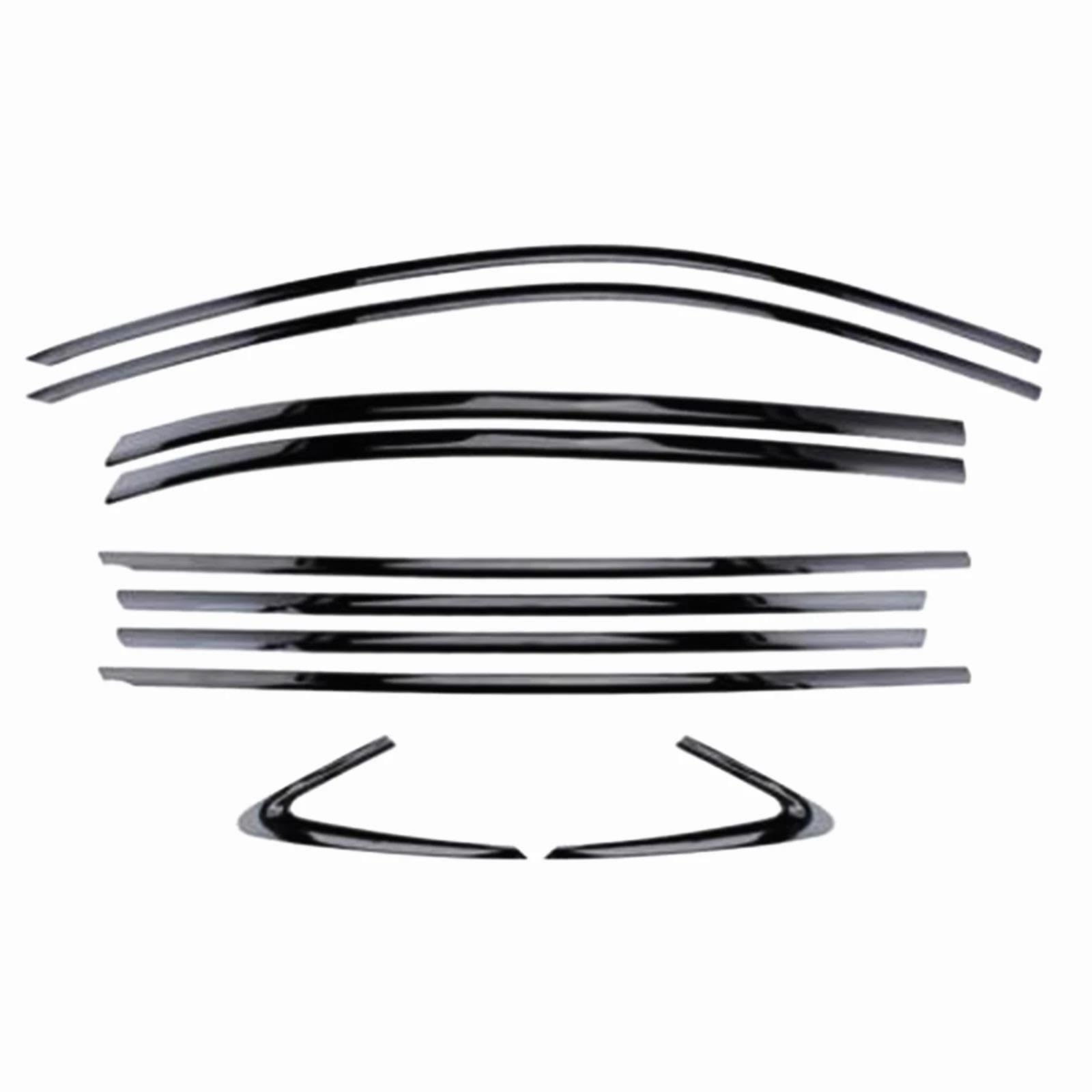 10PCS Car Exterior Window Trim for A3 S3 Sedan 2021.6-2023 Weatherstrips Titanium Black Seal Strip Cover Tape Gasket Sticker ATGCBCAUF