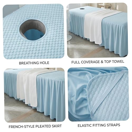 Jupe de table de massage housse lit massage respirante spa 72'' - 7
