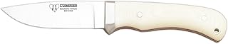 Cudeman Nóż myśliwski polerowany biały Micarta z czerwoną wyściółką, długość ostrza: 9 cm, CUDM-1024