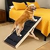 Dog Ramp for Bed Couch Folding Pet Ramps for Small Medium Dogs to Get on Bed, Up to 70 lbs, Adjustable Height 24”, 43.3″ Long