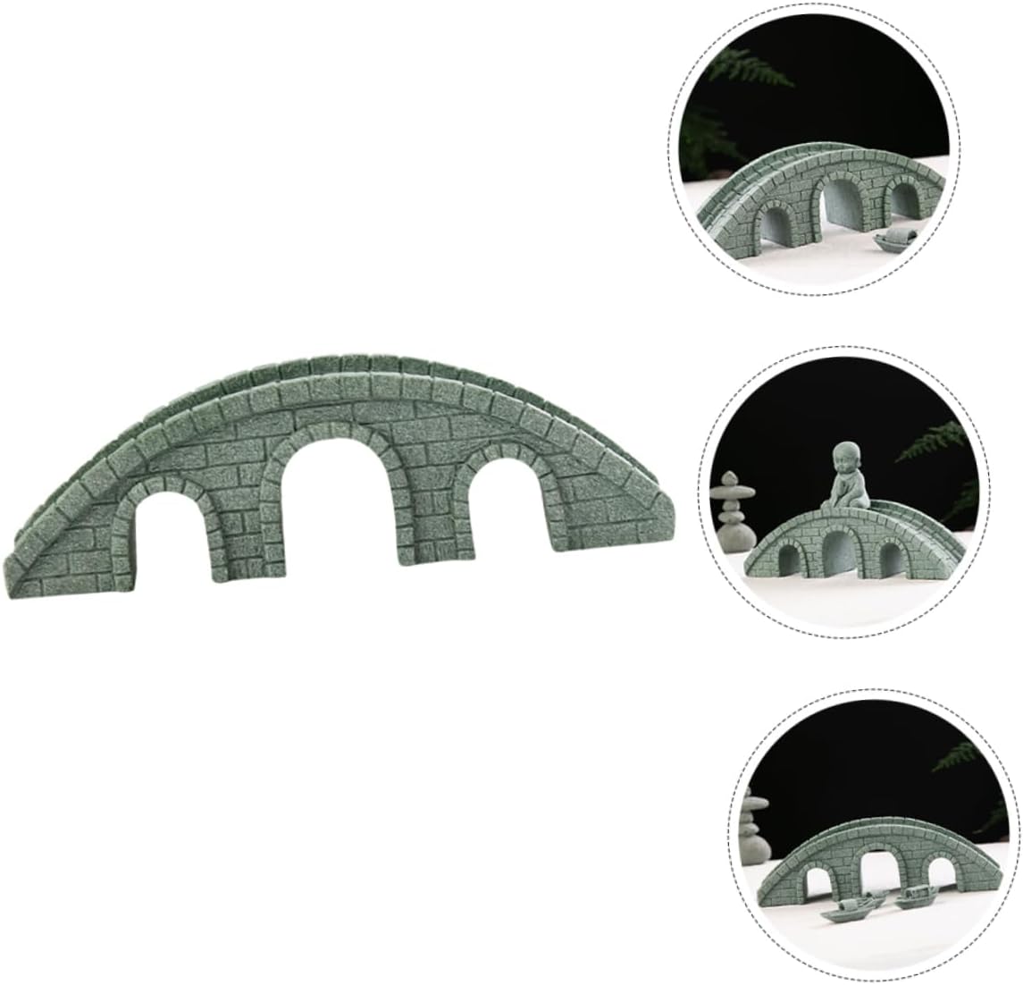 YARNOW Miniature Bridge Statue for Landscape Decoration Realistic Tabletop Ornament for Fish Tank and Bonsai Garden for Home and Garden Decor