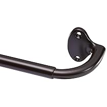 Amazon Basics Bastone per tenda estensibile per interni, con asta curva, da 224 a 305 cm, bronzo