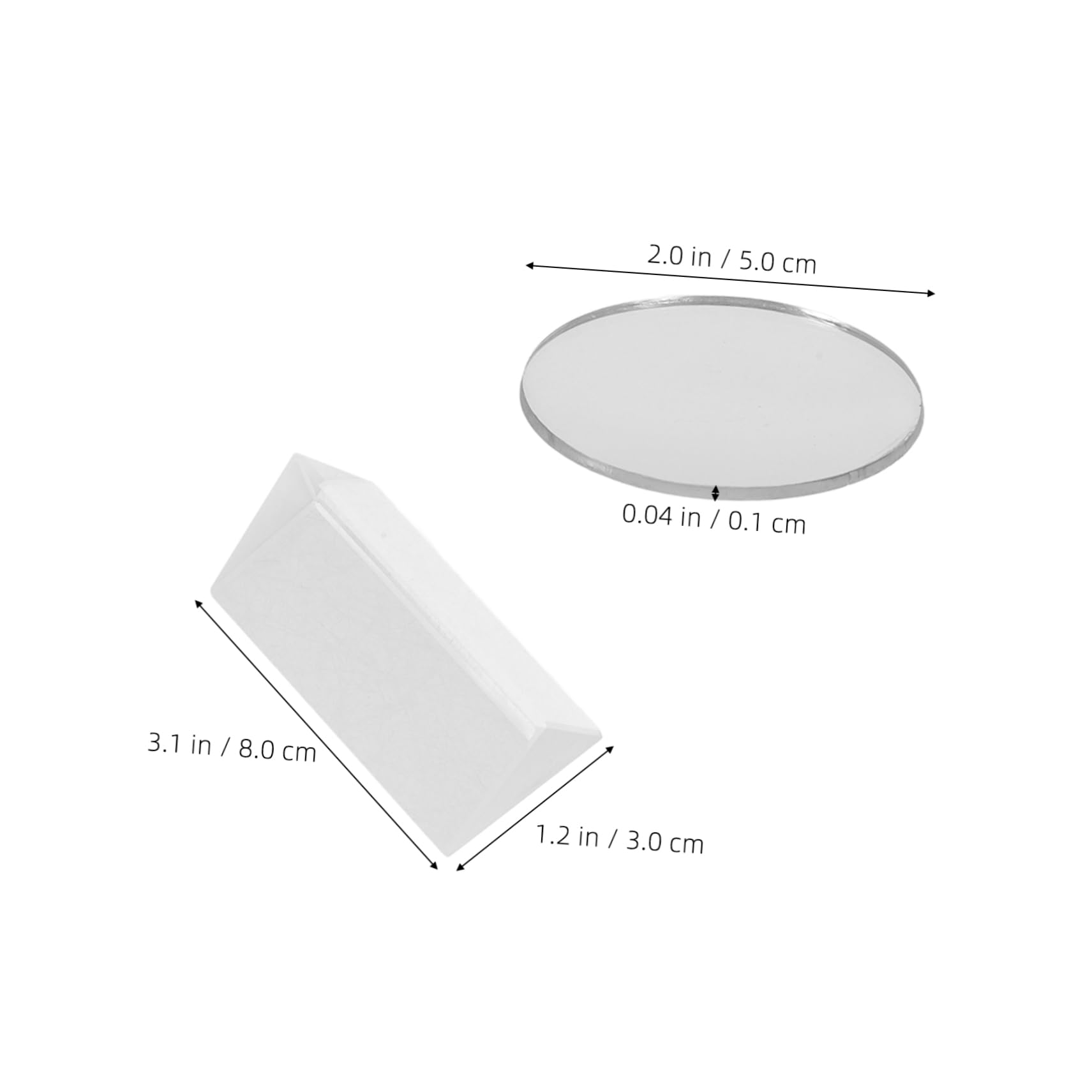 OSOLADY Complete Physics Lens Set 6-Piece Optical Kit Convex Concave Magnifying Lenses for Science Educati