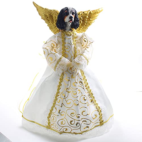 Cavalier King Charles Spaniel Black & White Angel Tree Topper