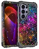 Miqala for Galaxy S26 Ultra Case,Glow in The Dark Three Layer Heavy Duty Shockproof Protection Hard Plastic Bumper+Soft Silicone Protective Case for Samsung Galaxy S26 Ultra 5G,Colorful Sky