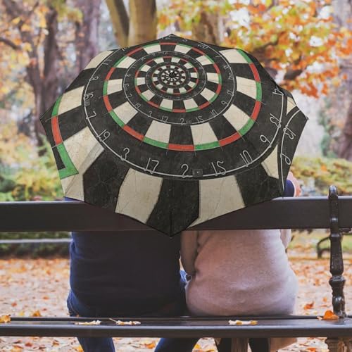 Parapluie pliable résistant au vent motif cible de fléchettes original