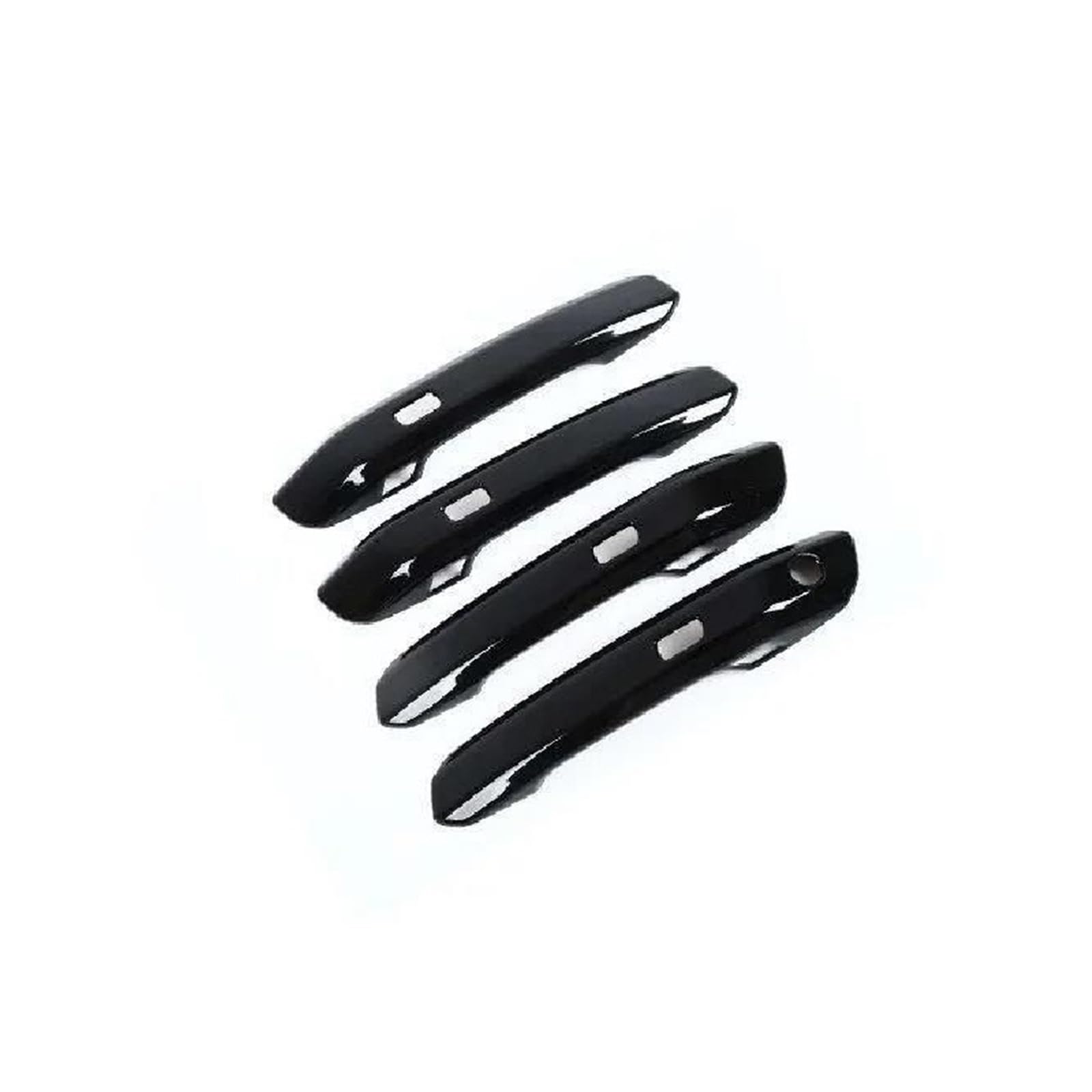 PIWINE Handle Sticker for A4 B9 for A5 F5 for Q5 2018-2025 Carbon Fiber Glossy Black Chrome Car Door Handle Cover Sticker Styling(Black)