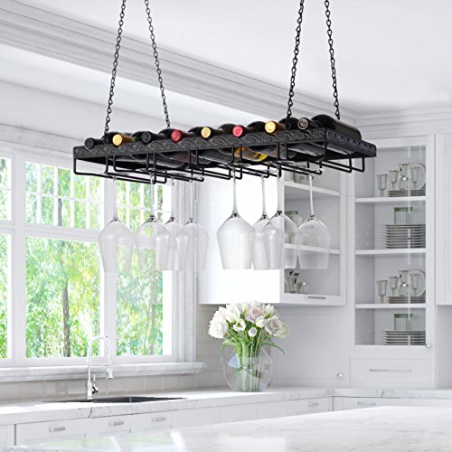 Wine Enthusiast Metal Hanging Wine Glass Rack #TOP6
