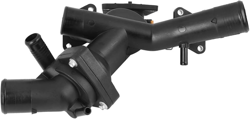 X AUTOHAUX LR005631 4H238A504AC Car Thermostat Housing with Sensor for Land for Rover LR3 2005-2009 for Land Rover Range Rover Sport 2006-2009 4.4L V8