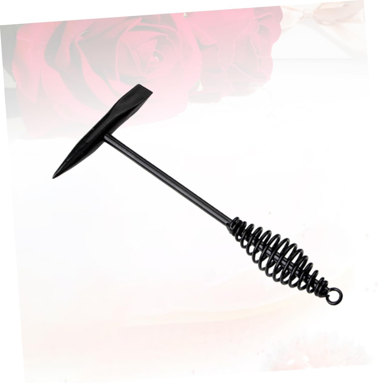 500g High Carbon Steel Welding Slag Hammer with Spring Handle Anti-loss Hook for Efficient Derusting and Cleaning Durable Welding Tool Accessory Black