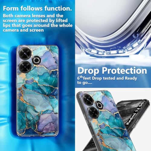 Image of Fashionury Soft Silicone Designer Printed Full Protection Printed Back Case Cover for Redmi 13 5G -D3182