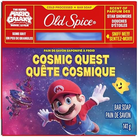 Old Spice Men’s Cold Processed Bar Soap, Cosmic Quest, Scent of Star Showers, Old Spice x The Super Mario Galaxy Movie, Some Grit, 141 g — view 18
