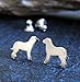 Chesapeake Bay Retriever Dog Stud Earrings Polished Sterling Silver Handmade in USA