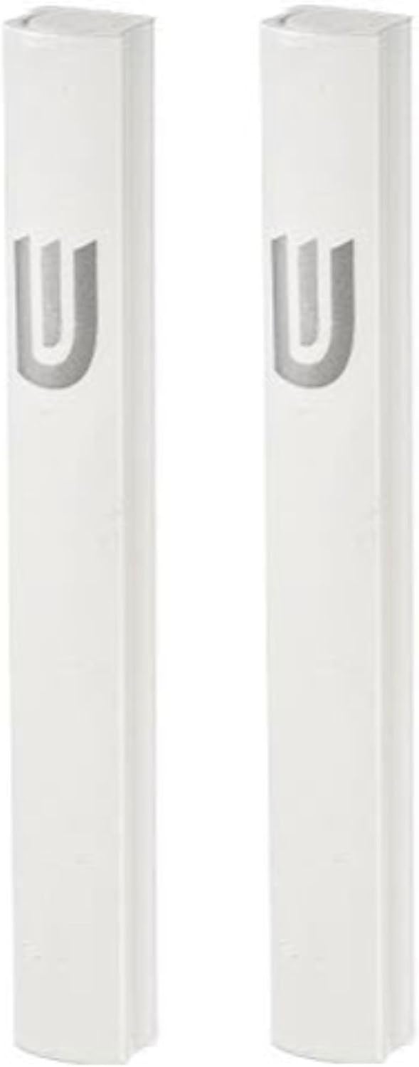 A&S Mezuzot Waterproof Mezuzah Case with Scroll for Door, Aluminum Peel & Stick Mezzuza Cover for Home Protection and Blessing (Gold, 3)