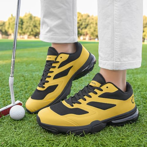Image of THESTRON New Men Golf Shoes 8 Spikes Professional Outdoor Golf Sport Sneaker for Men