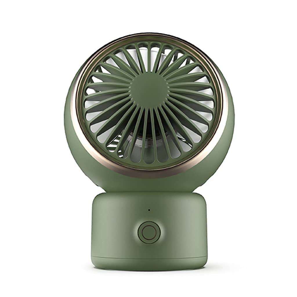 NRVTRE Mute Rotatable Desk Fan USB Chargeing Personal Fan 3 Wind Modes Portable USB for Dorm Home Desktop with Stand